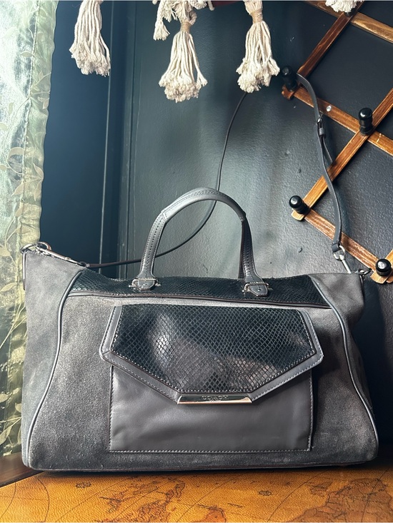 Coach Handbags - Coach Taylor Suede and Python-Embossed Leather Tote 2014 -EUC-